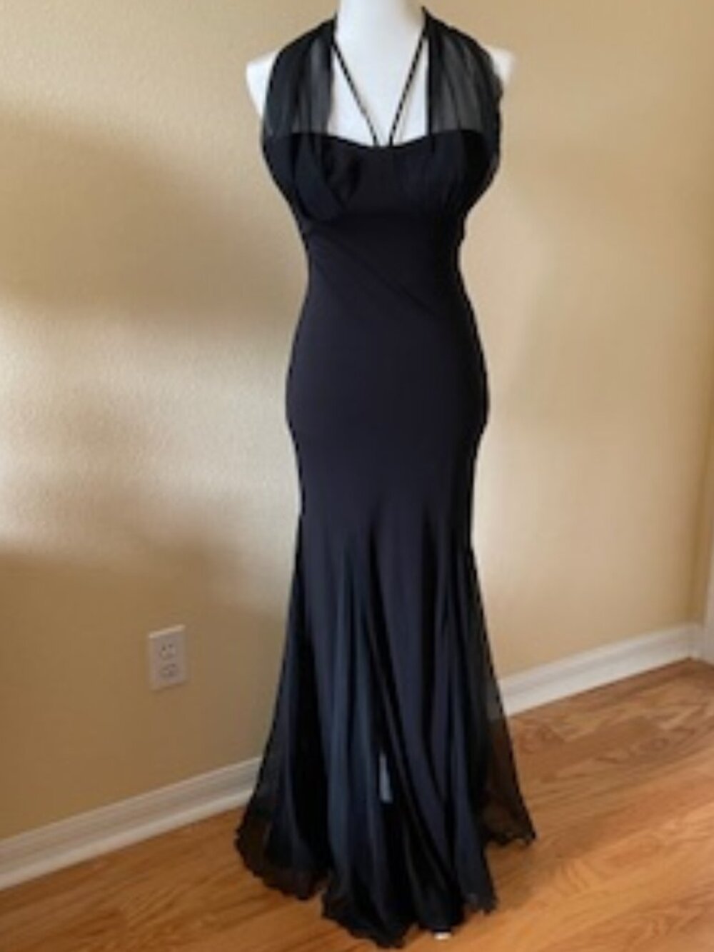 Nicole Bakti Black Evening Gown - Size M